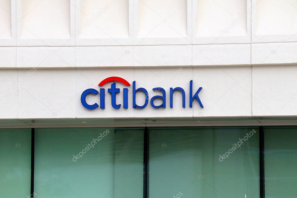 Beverly Hills, California - September 28, 2023: Citibank, American multinational investment Bank, deposit account and Financial Services