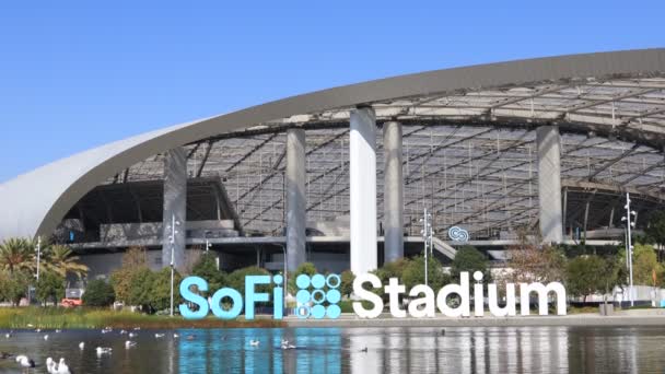 Inglewood Los Ángeles California Noviembre 2023 Estadio Sofi Estadio Deportes — Vídeo de stock