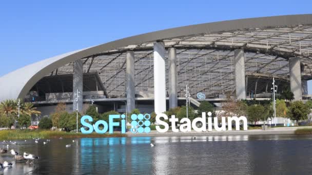 Inglewood Los Angeles California November 2023 Sofi Stadium Sports Entertainment — Stock Video