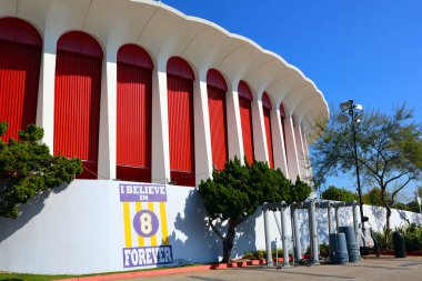 Inglewood (Los Angeles), Kaliforniya 6 Kasım 2023: KIA FORUM (The Forum), 3900 W. Manchester Bulvarı 'nda bulunan çok amaçlı bir kapalı arena. Inglewood