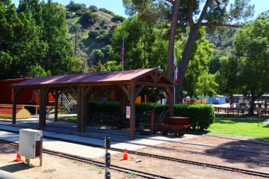 Los Angeles, California  October 3, 2023: Los Angeles Live Steamers Railroad Museum, railroad history and scale model railroad technology, located in Griffith Park, Los Angeles