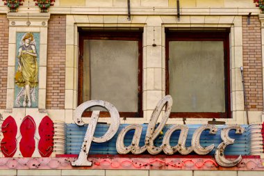 Los Angeles, California  October 11, 2023: PALACE Theatre, historic Theatre at 630 S. Broadway in the historic Broadway Theater District in Downtown Los Angeles clipart