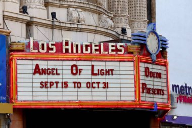 Los Angeles, California  October 11, 2023: LOS ANGELES Theatre, historic Theatre at 615 S. Broadway in the historic Broadway Theater District in Downtown Los Angeles