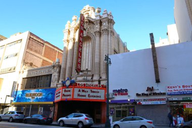 Los Angeles, California  October 11, 2023: LOS ANGELES Theatre, historic Theatre at 615 S. Broadway in the historic Broadway Theater District in Downtown Los Angeles