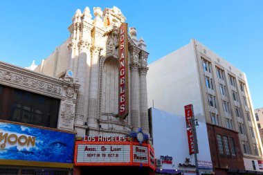 Los Angeles, California  October 11, 2023: LOS ANGELES Theatre, historic Theatre at 615 S. Broadway in the historic Broadway Theater District in Downtown Los Angeles