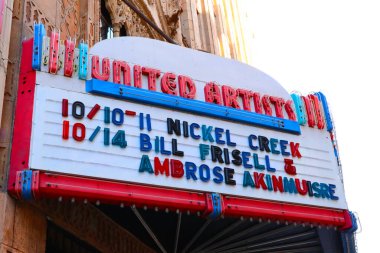 Los Angeles, California  October 11, 2023: UNITED ARTISTS Theatre, historic Theatre at 921 S. Broadway in the historic Broadway Theater District in Downtown Los Angeles