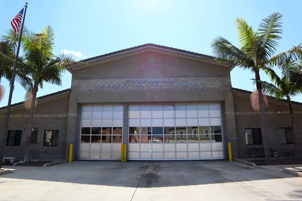 stock image Lawndale, California  October 8, 2023: CITY OF LAWNDALE Los Angeles County Fire Department Station 21 at 4312 147th Street, Lawndale