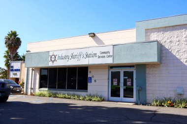 Sanayi (Los Angeles), Kaliforniya 14 Ekim 2023: Endüstri Şerif Departmanı İstasyonu, Kamu Hizmetleri Merkezi