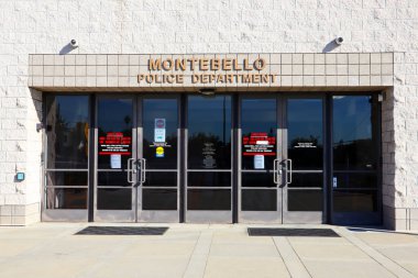 Montebello, California 30 Ekim 2023: Montebello Polis Departmanı 1600 W Beverly Bulvarı, Montebello, Los Angeles