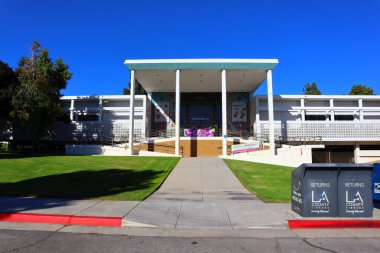 Montebello, California  October 30, 2023: Montebello Regional Library located at 1550 W Beverly Blvd, Montebello  Los Angeles County clipart