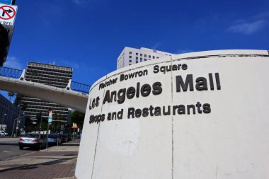 Los Angeles, California  October 10, 2023: Los Angeles Mall at Fletcher Brown square in Downtown Los Angeles  