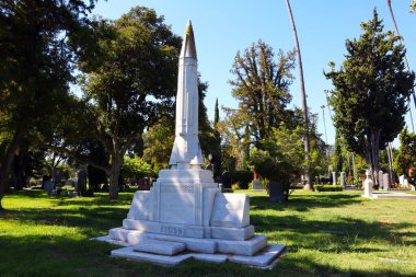 Los Angeles, California - 16 Ekim 2023: CARL MORGAN BIGSBY, Hollywood Forever Mezarlığı 'ndaki Pioneer Atlas mezarı 6000 Santa Monica Bulvarı