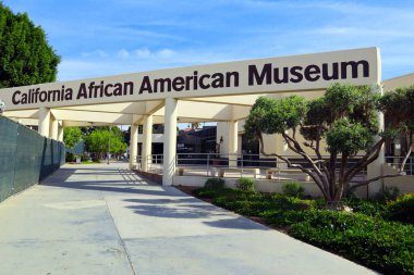 Los Angeles, California - November 4, 2023: CAAM California African American Museum in Exposition Park, Los Angeles clipart