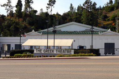 Los Angeles, Kaliforniya - 11 Aralık 2023: Griffith Park 'taki Yunan tiyatro amfitiyatrosu, 2700 N. Vermont Bulvarı, Los Angeles
