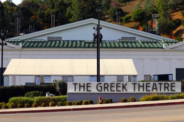 Los Angeles, California - December 11, 2023: The Greek theatre amphitheatre located in Griffith Park at 2700 N. Vermont Avenue, Los Angeles clipart