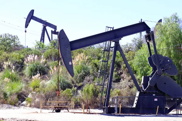 Los Angeles California October 2023 View Inglewood Oil Field Pumpjack Stock Photo