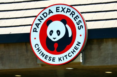 Los Angeles, California - 5 Ekim 2023 Panda Express Çin Mutfağı Yemek Lokantası