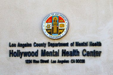 Los Angeles, Kaliforniya - 5 Ekim 2023 Los Angeles İlçe Sağlık Departmanı, Hollywood Akıl Sağlığı Merkezi 1224 Vine Caddesi, Los Angeles 