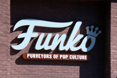 Hollywood, California - October 5, 2023: FUNKO Hollywood Store at 6201 Hollywood Blvd, Los Angeles. Funko is an American company that collectibles manufactures, known for its licensed vinyl figurines clipart