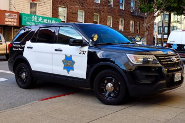 San Francisco, California - 25 Ekim 2023 San Francisco Polis Departmanı