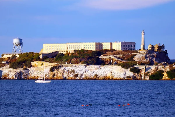 San Francisco Kalifornia 2023 Október Kilátás Alcatraz Szigetre Börtönnel — Stock Fotó