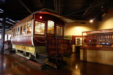 San Francisco, California - 25 Ekim 2023 San Francisco Kablo Araba Müzesi 1201 Mason St..