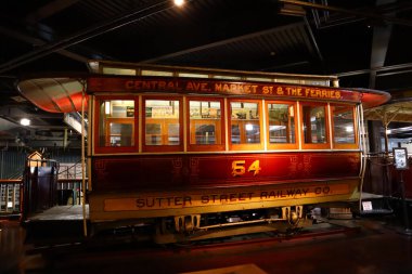 San Francisco, California - 25 Ekim 2023 San Francisco Kablo Araba Müzesi 1201 Mason St..