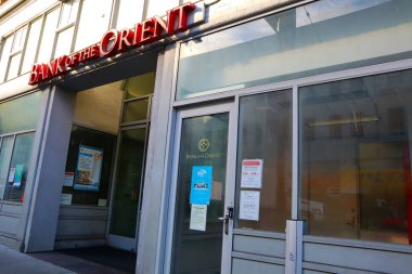 San Francisco, California - 25 Ekim 2023 Çin Mahallesi, San Francisco 'da Çin Mahallesi, Doğu Bankası 