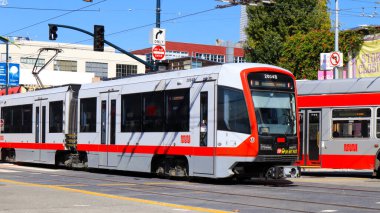 San Francisco, California - 23 Ekim 2023: SFMTA MUNI Metro Light Rail