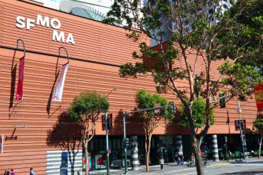San Francisco, California - 23 Ekim 2023 San Francisco Modern Sanatlar Müzesi 1513. Cadde, San Francisco
