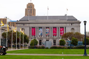 San Francisco, California - October 20, 2023: Asian Art Museum, Chong-Moon Lee Center for Asian Art and Culture located at 200 Larkin St, San Francisco clipart