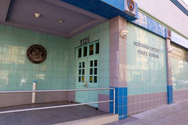 San Francisco, California - 20 Ekim 2023 San Francisco Polis Departmanı, Kuzey Bölge Karakolu 1125 Fillmore Caddesi, San Francisco 