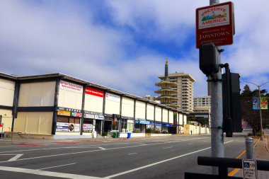 San Francisco, Kaliforniya - 20 Ekim 2023 - Japon Mahallesi, San Francisco 'nun Batı Bölgesi' nde yer alan bir mahalledir.