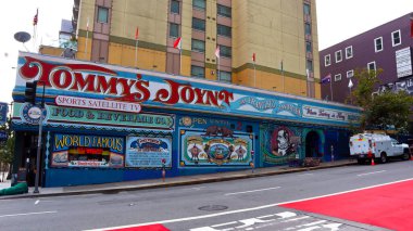 San Francisco, California - 20 Ekim 2023: TOMMY 'nin Dünyaca ünlü Tarihi Restoranı, 1101 Geary Bulvarı, San Francisco