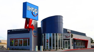 Las Vegas, Nevada - 7 Aralık 2023: IHOP, International House of Pancakes, 1809 S Las Vegas Bulvarı, Las Vegas, NV