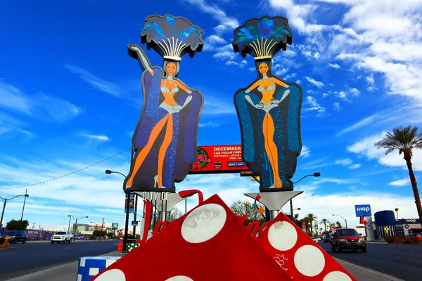 Las Vegas Nevada Dicembre 2023 Las Vegas Boulevard Gateway Showgirls — Foto Stock