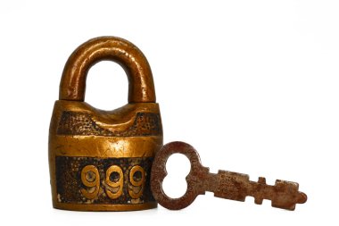 Philadelphia, ABD - 27 Mart 2024: Antik 1890 'lar Brass İskandinav 999 Padlock Miller Lock Company, Philadelphia - ABD