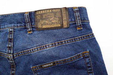 Roma, İtalya - 9 Nisan 2024: Carrera Jeans, İtalyan kot markası 1960 'larda Verona' da kuruldu ve geliştirildi