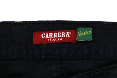 Roma, İtalya - 9 Nisan 2024: Carrera Jeans, İtalyan kot markası 1960 'larda Verona' da kuruldu ve geliştirildi