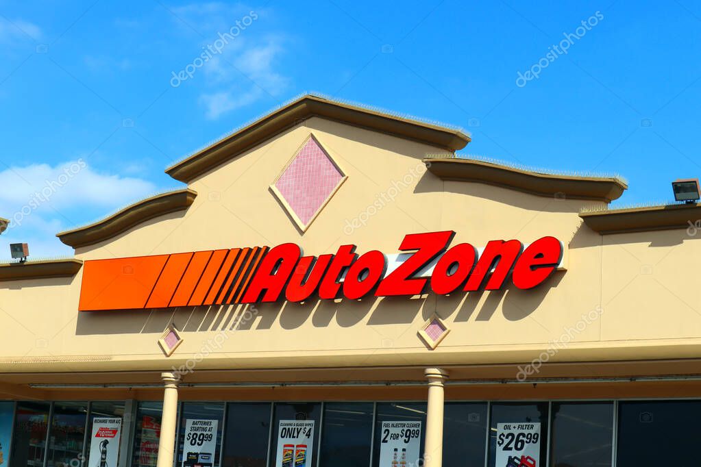 Los Angeles, California - May 25, 2024: AutoZone store, American retailer of aftermarket automotive parts and accessories