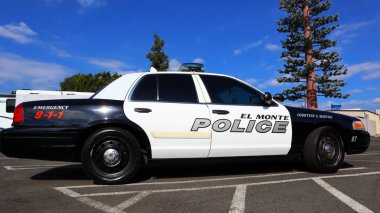 El Monte, LA County, California - 25 Mayıs 2024: El Monte Polis Aracı