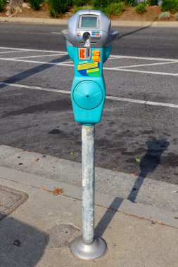 West Hollywood, California - July 9, 2024: Parking Meter on La Brea Avenue, West Hollywood, California clipart