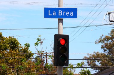 Los Angeles, California - 17 July 2024: La Brea Avenue sign clipart