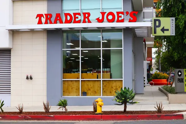 stock image West Hollywood, California - July 12, 2024: TRADER JOE'S American chain of Grocery Store