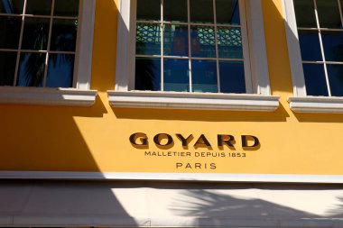 Beverly Hills, California - 18 Temmuz 2024: Rodeo Drive, Beverly Hills 'deki GOYARD moda mağazası