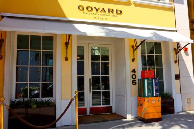 Beverly Hills, California - 18 Temmuz 2024: Rodeo Drive, Beverly Hills 'deki GOYARD moda mağazası