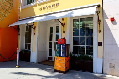 Beverly Hills, California - 18 Temmuz 2024: Rodeo Drive, Beverly Hills 'deki GOYARD moda mağazası