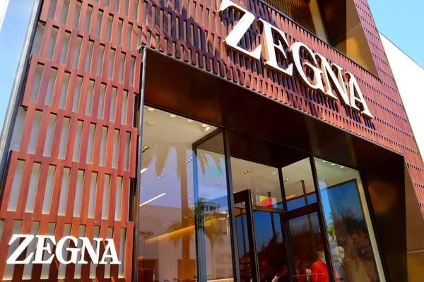 stock image Beverly Hills, California - 18 July 2024: ZEGNA fashion store on Rodeo Drive, Beverly Hills