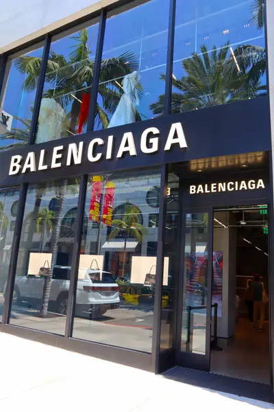 stock image Beverly Hills, California - 18 July 2024: BALENCIAGA fashion store on Rodeo Drive, Beverly Hills