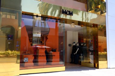 Beverly Hills, California - 18 July 2024: MCM fashion store on Rodeo Drive, Beverly Hills clipart